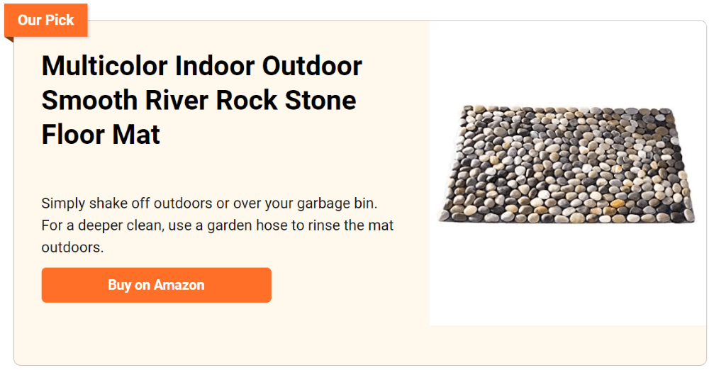 Indoor/ Outdoor River Stone Gray and White Doormat