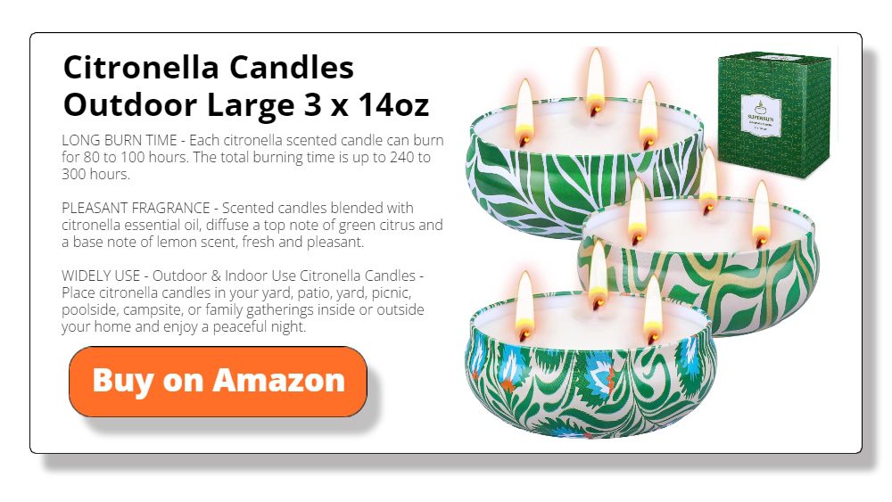 Citronella Candles Outdoor Large 3 x 14oz