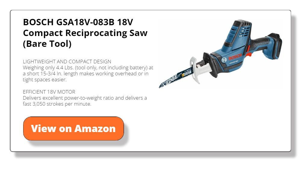 BOSCH GSA18V-083B 18V Compact Reciprocating Saw (Bare Tool)