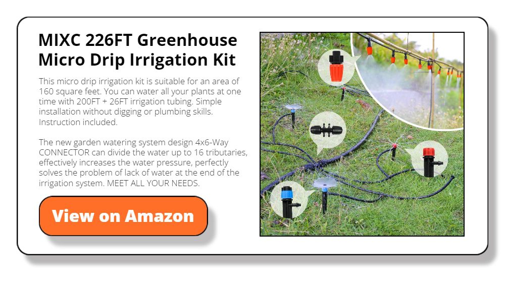 MIXC 226FT Greenhouse Micro Drip Irrigation Kit 