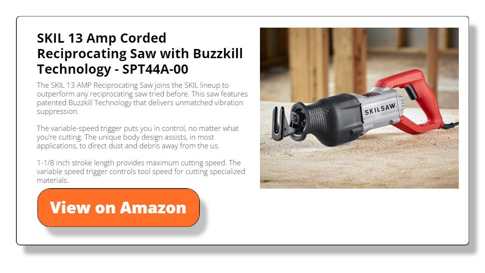 SKIL 13 Amp Corded Reciprocating Saw with Buzzkill Technology