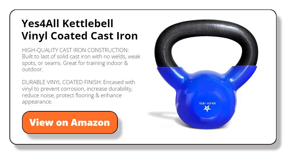 Yes4All Kettlebell Vinyl Coated Cast Iron