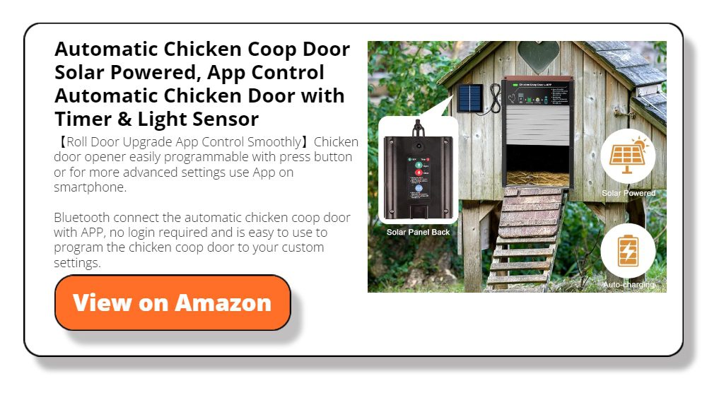 Automatic Chicken Coop Door Solar Powered, App Control Automatic Chicken Door with Timer & Light Sensor