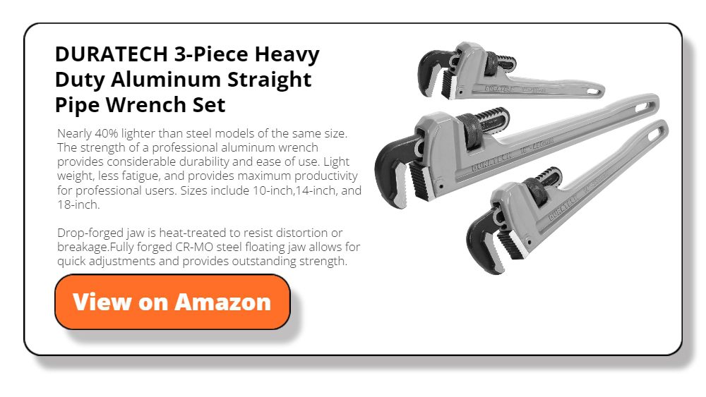 DURATECH 3-Piece Heavy Duty Aluminum Straight Pipe Wrench Set