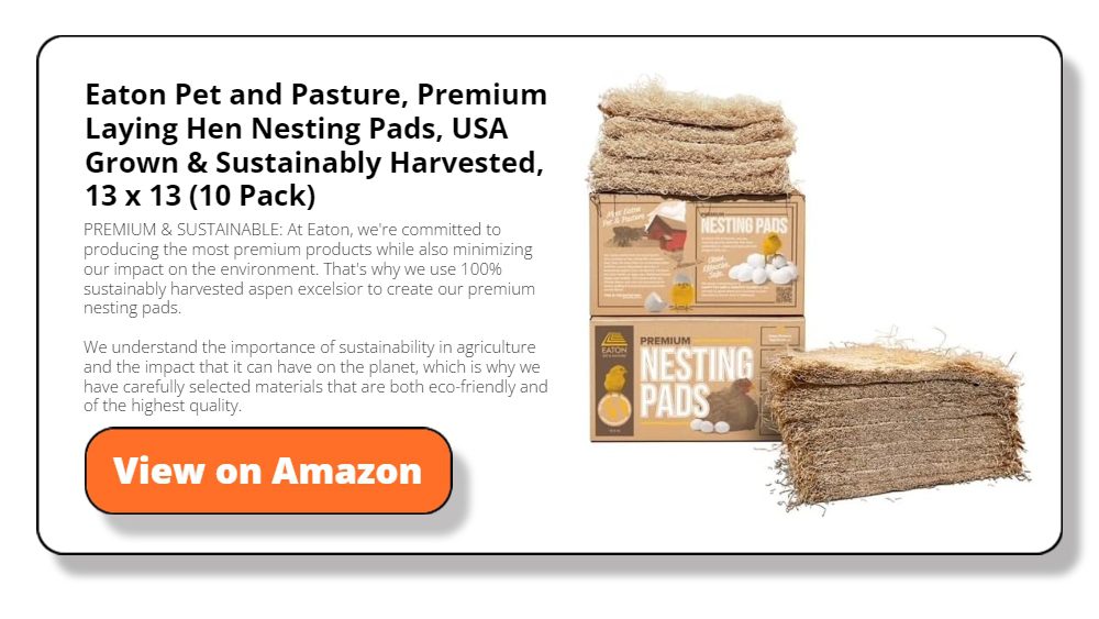 Eaton Pet and Pasture, Premium Laying Hen Nesting Pads, USA Grown & Sustainably Harvested, 13 x 13 (10 Pack)