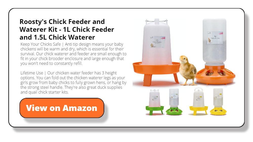 Roosty's Chick Feeder and Waterer Kit - 1L Chick Feeder and 1.5L Chick Waterer