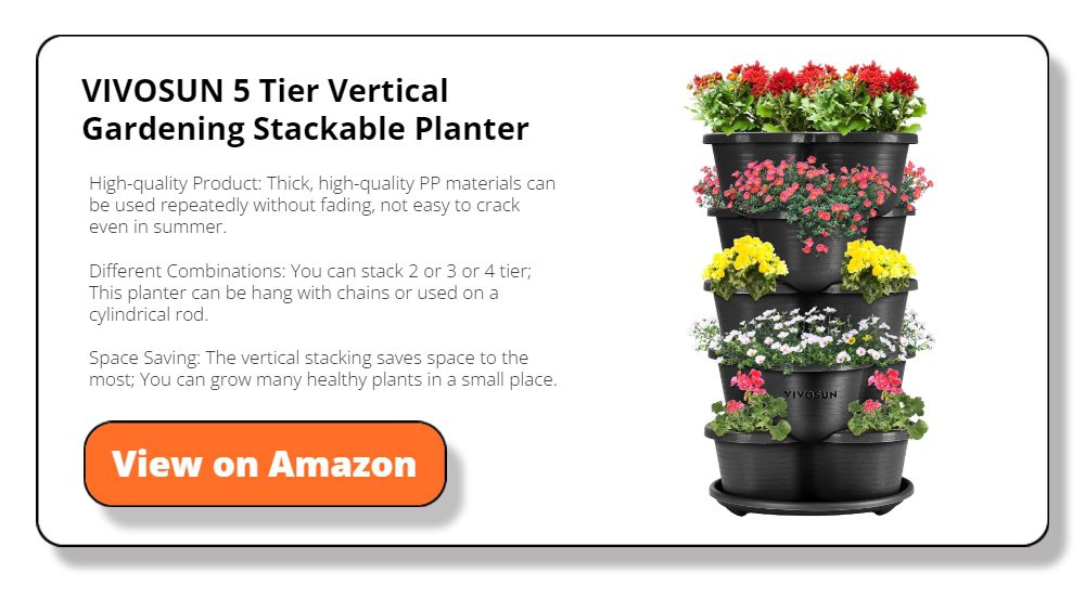 VIVOSUN 5 Tier Vertical Gardening Stackable Planter