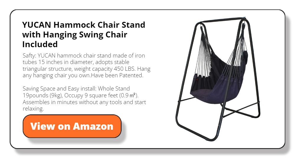 YUCAN Hammock Chair Stand with Hanging Swing Chair Included