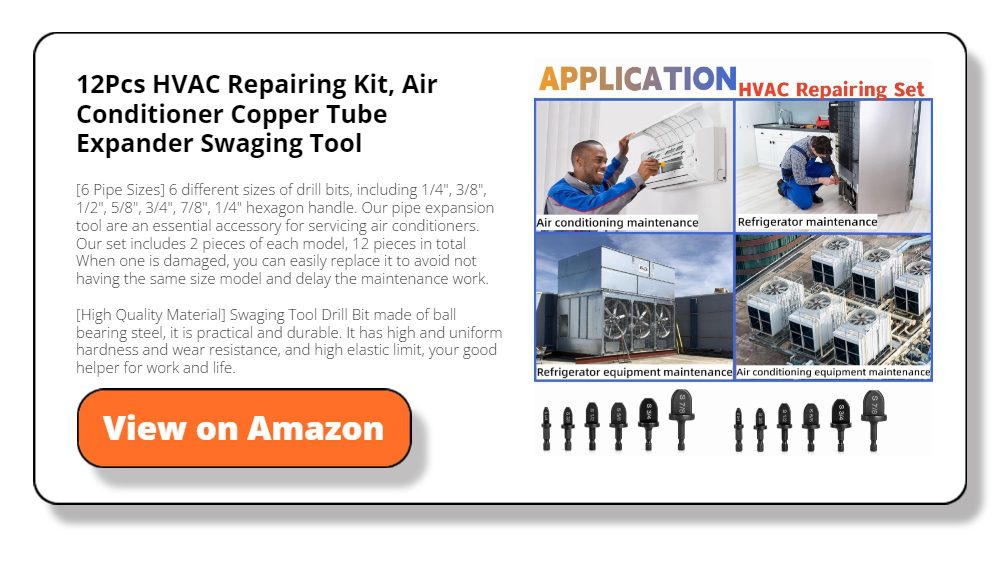 12Pcs HVAC Repairing Kit, Air Conditioner Copper Tube Expander Swaging Tool