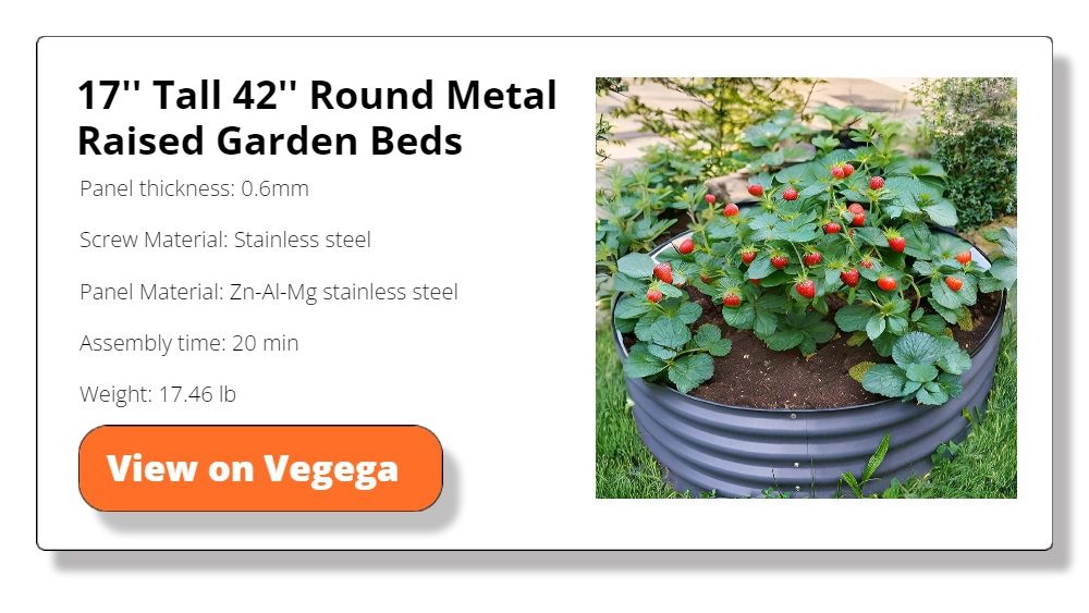 17'' Tall 42'' Round Metal Raised Garden Beds 42 r