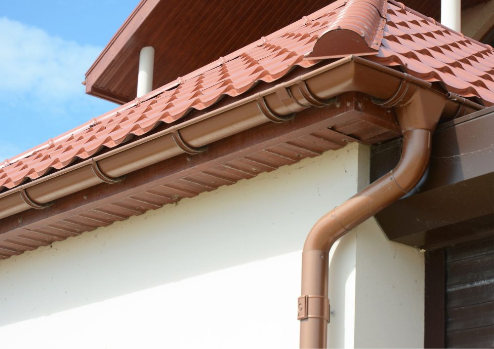 Downspout and gutter system.