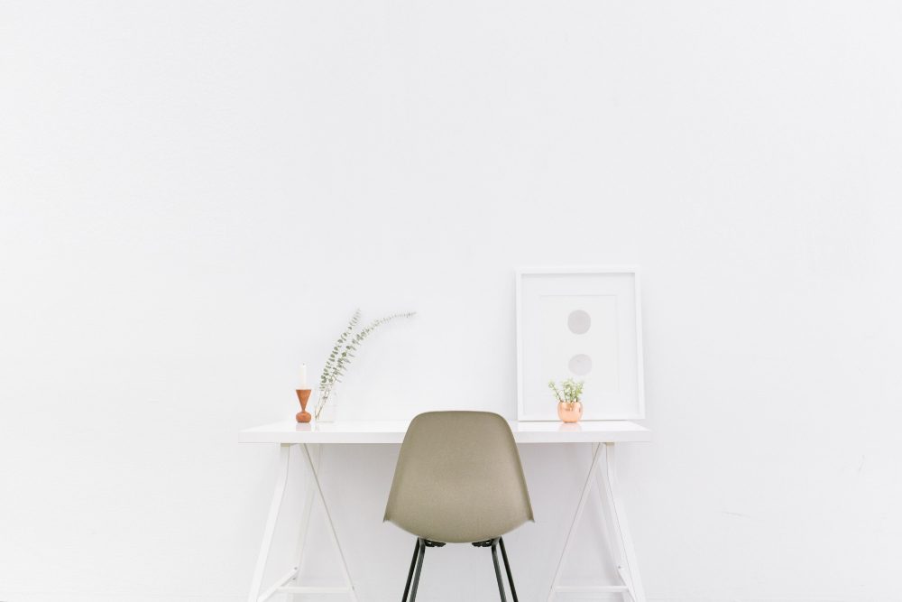 An image of a minimalist work space.