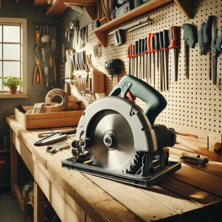 An image of a circular saw for an article about circular saw safety tips.