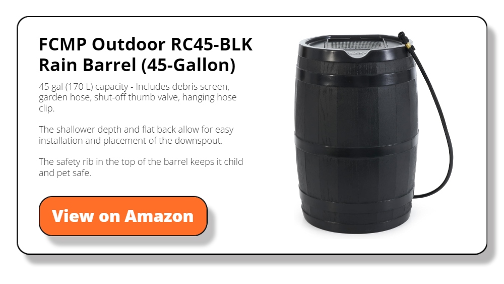 FCMP Outdoor RC45-BLK Rain Barrel (45-Gallon) 