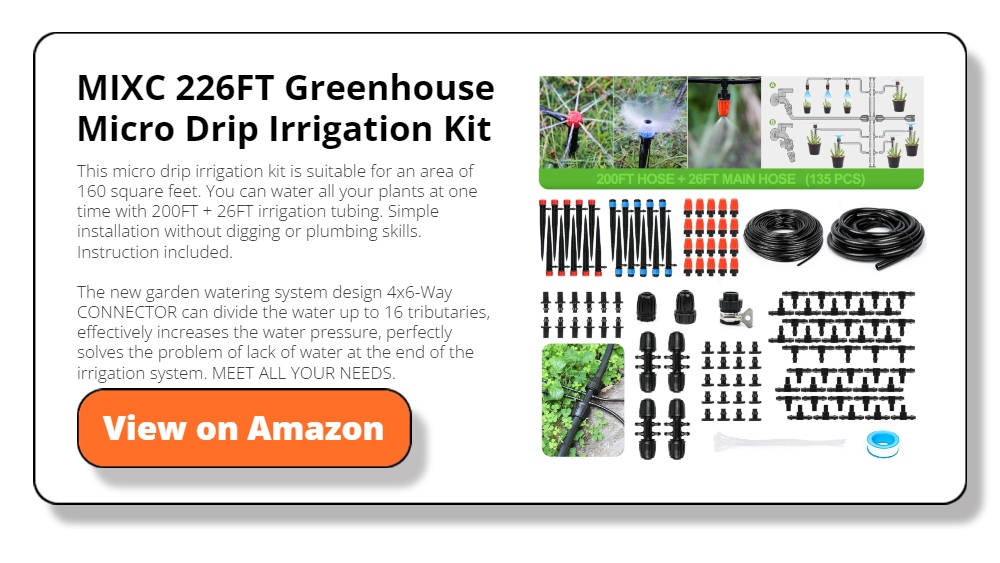 MIXC 226FT Greenhouse Micro Drip Irrigation Kit
