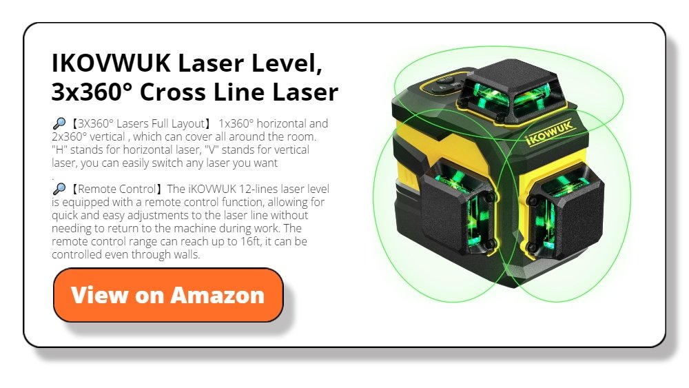 IKOVWUK Laser Level, 3x360° Cross Line Laser