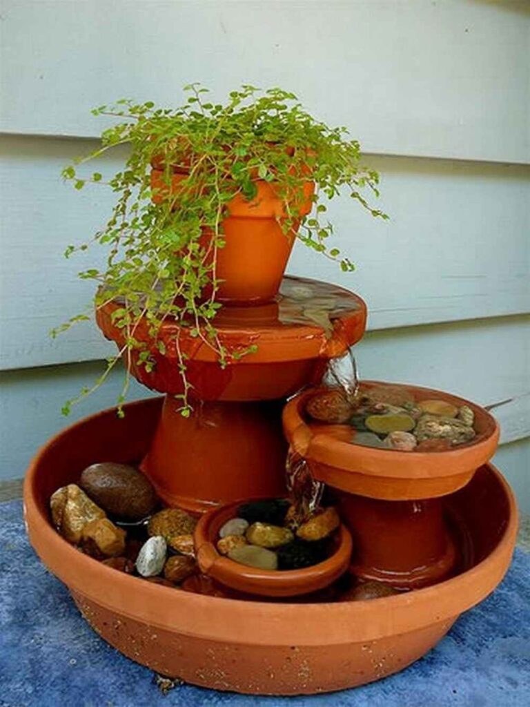 Plant Pots Water Fountain