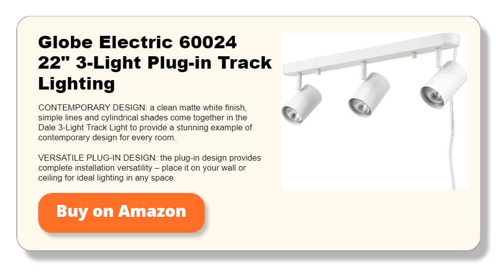 Globe Electric 60024 22_ 3-Light Plug-in Track Lighting