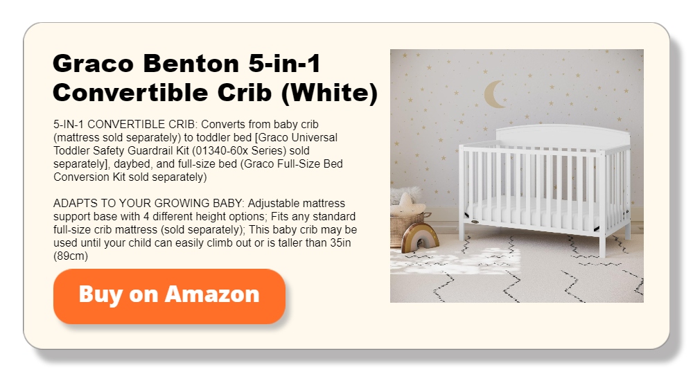 Graco Benton 5-in-1 Convertible Crib (White)