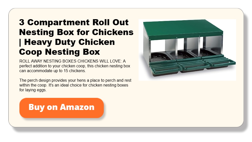 3 Compartment Roll Out Nesting Box for Chickens