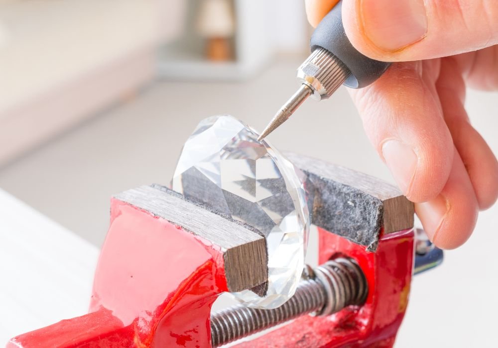 An image of a carving accessory on a rotary tool. 