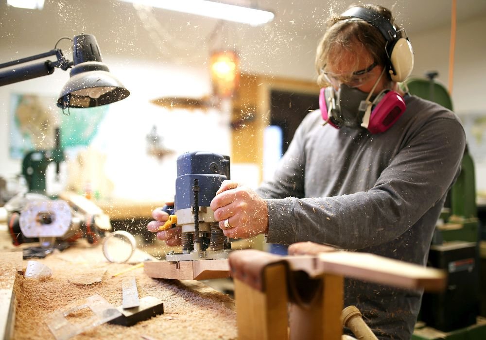 An image of large amounts of wood particles produced during a wood project. 