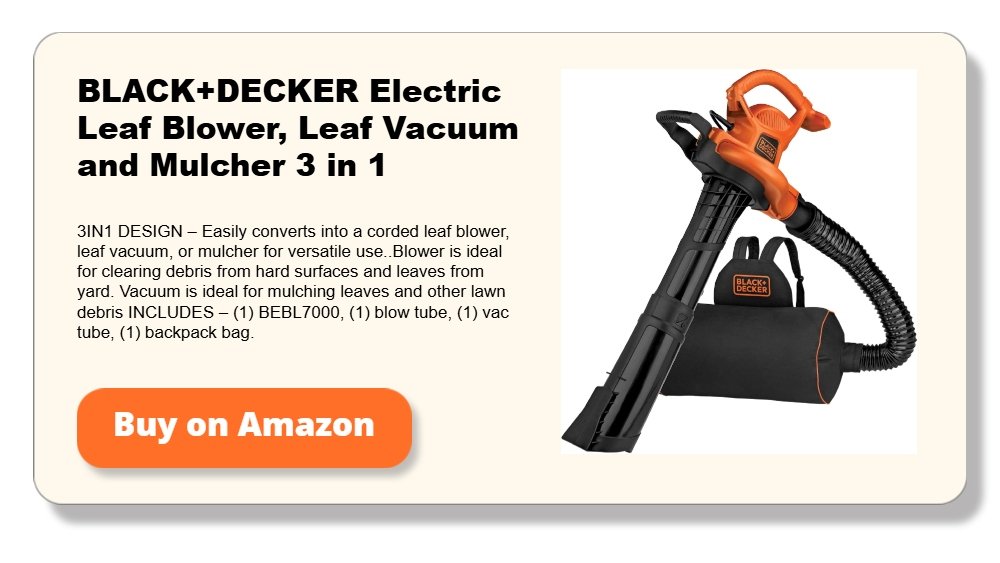 BLACK+DECKER Electric Leaf Blower, Leaf Vacuum and Mulcher 3 in 1