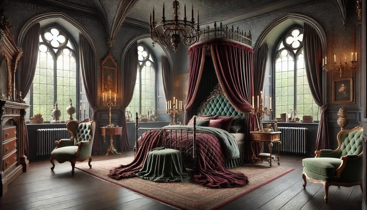 The dream Castlecore bedroom! How wonderful would it be to wake up here each morning?