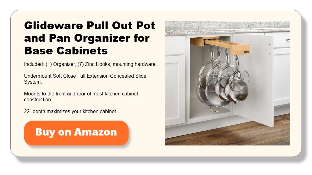 Glideware Pull Out Pot and Pan Organizer for Base Cabinets