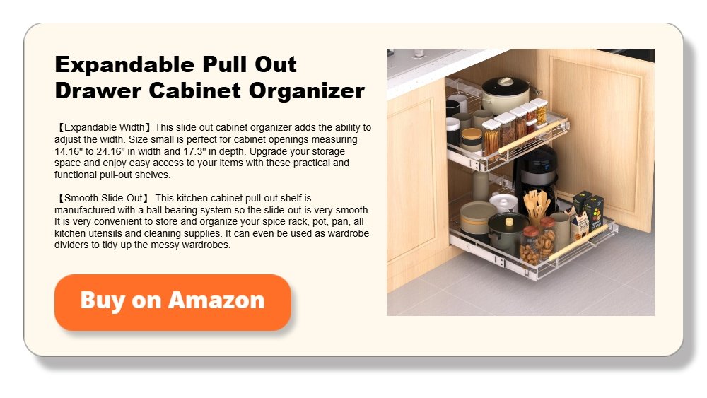 Expandable Pull Out Drawer Cabinet Organizer