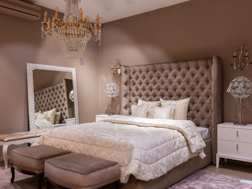 An image of tufted headboards. 