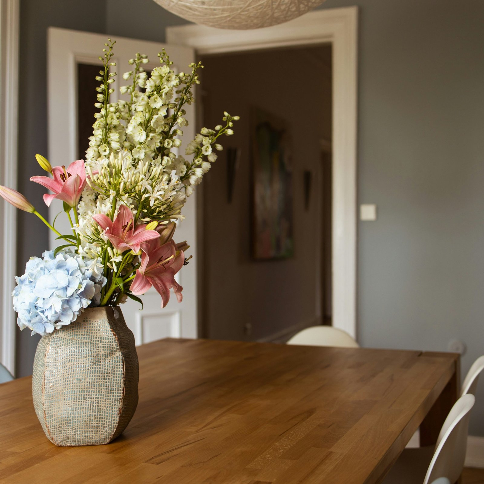Flowers are the centerpiece of a welcoming home