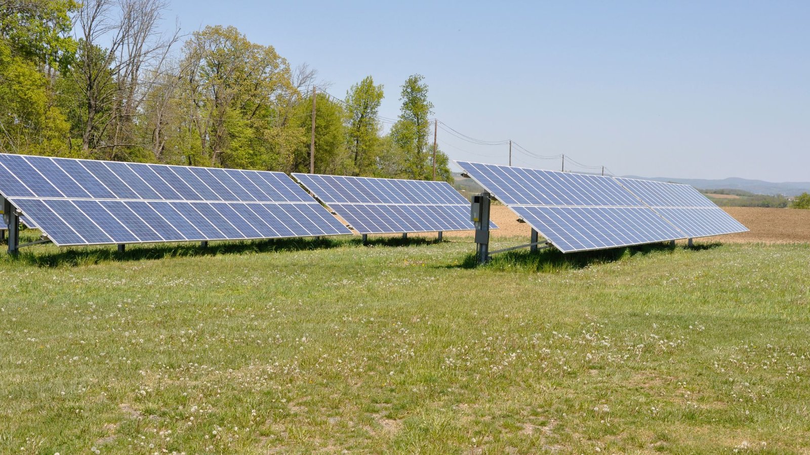 An image of ground mounted solar panels.