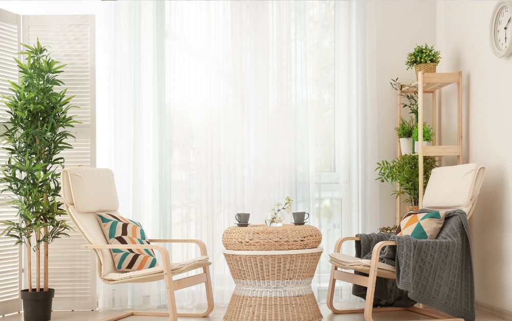 An image of a living room for a blog about modern interior design trends.