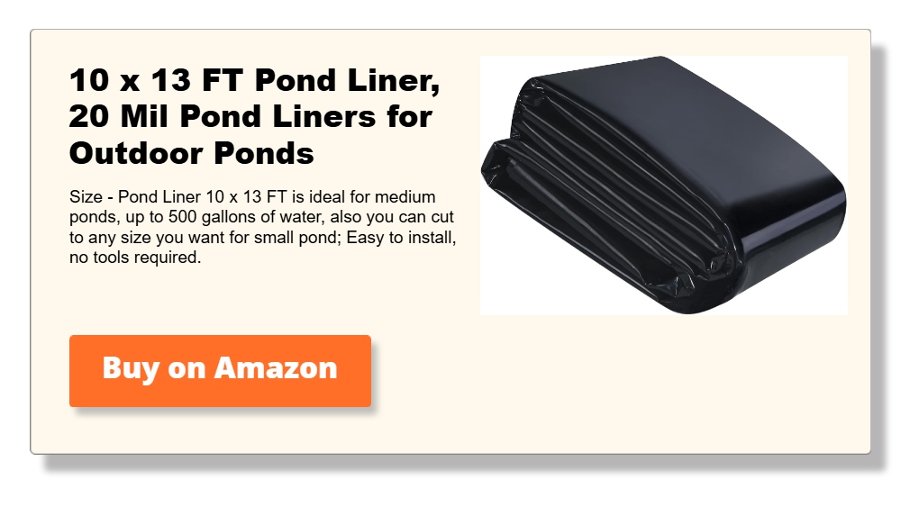 10 x 13 FT Pond Liner, 20 Mil Pond Liners for Outdoor Ponds