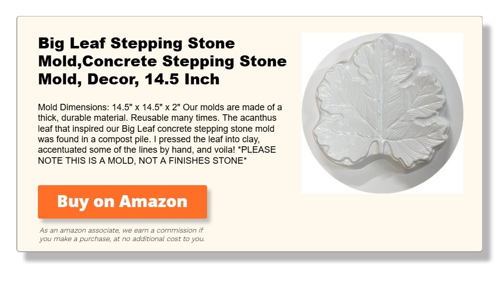 Big Leaf Stepping Stone Mold,Concrete Stepping Stone Mold, Decor, 14.5 Inch