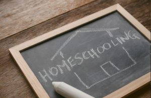 An image of a black board for an article about creating spaces for homeschool programs.