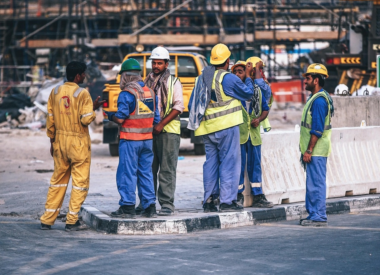 A work team wearing appropriate PPE