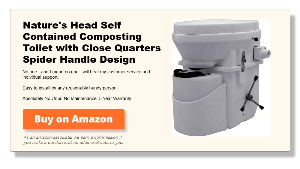 Nature's Head Self Contained Composting Toilet with Close Quarters Spider Handle Design
