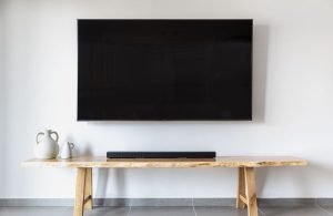 An image of a TV wall mount installation result.