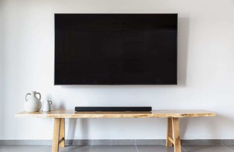 An image of a TV wall mount installation result.