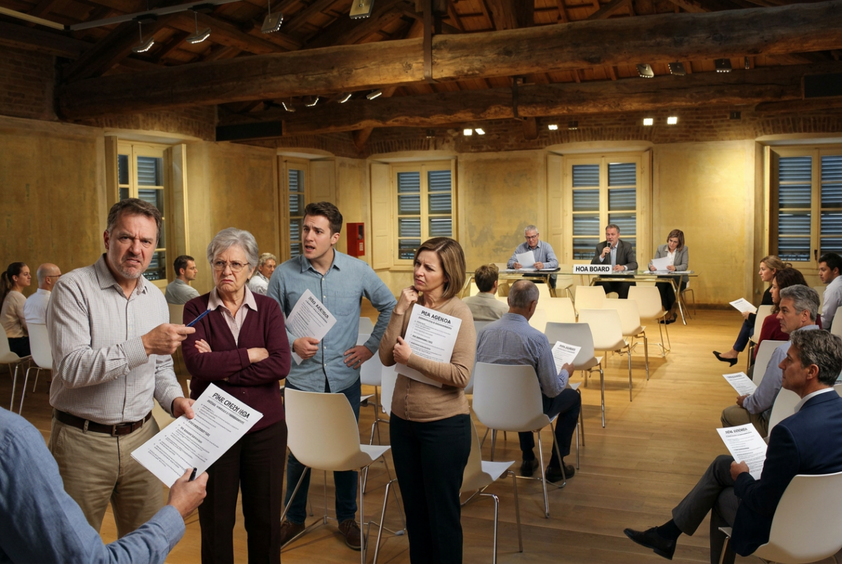 A Home Owners' Association meeting in progress