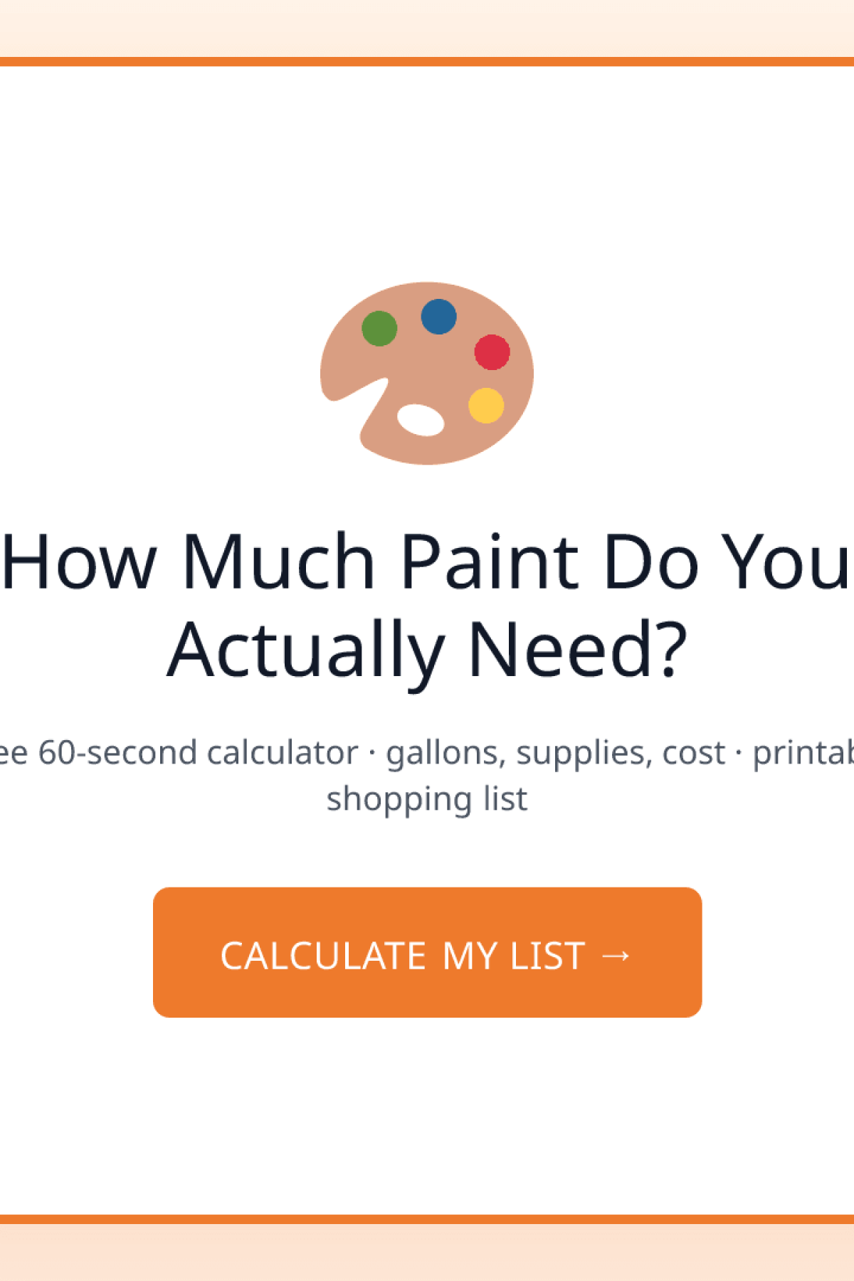 How Much Paint Do You Need? A Calculator That Actually Adds It Up