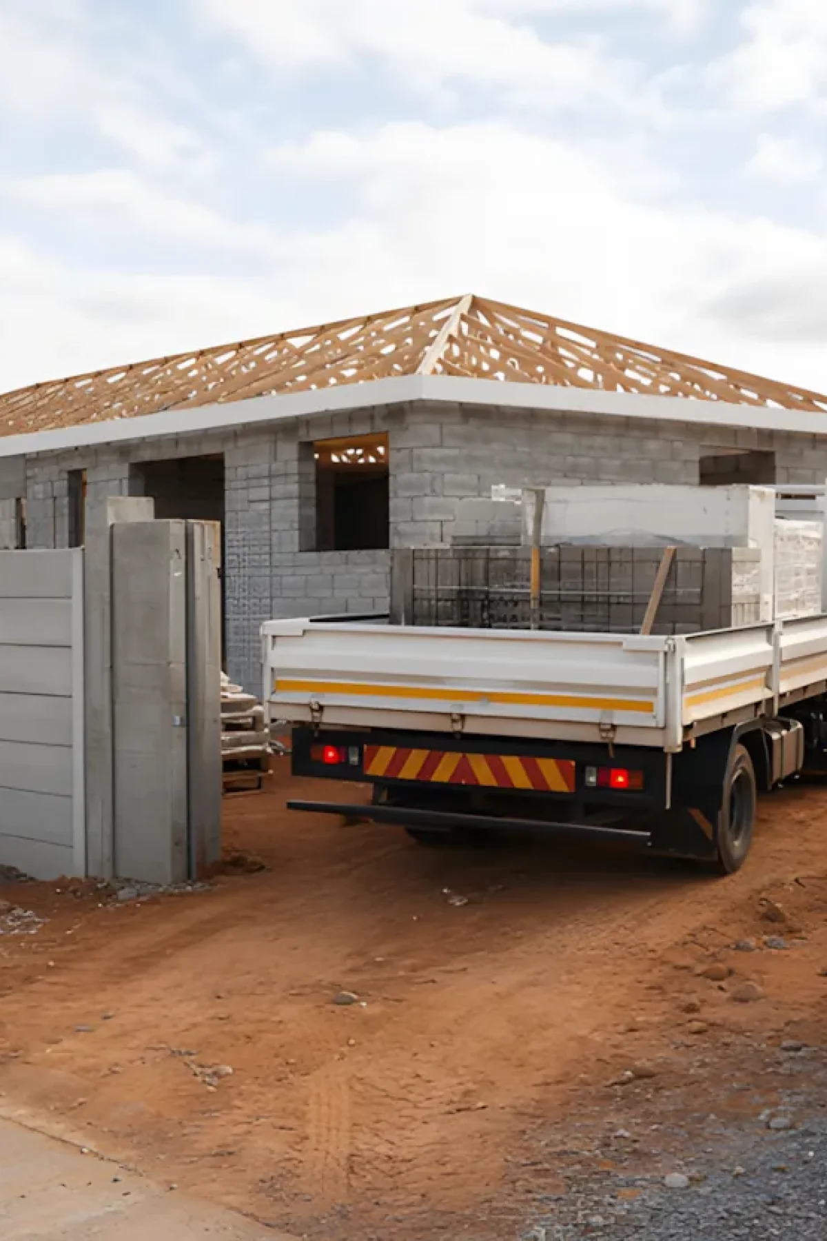 Perimeter fence under construction